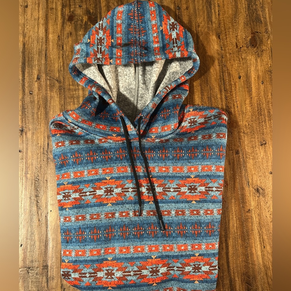 Depart West Men’s Medium Hooded Pullover with Drawstrings